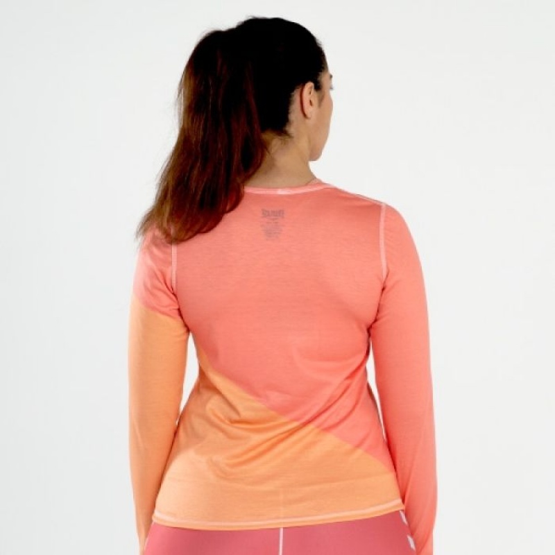 Orange Everlast Colorplay Long Sleeve Women's T-Shirt | 28965CAYW