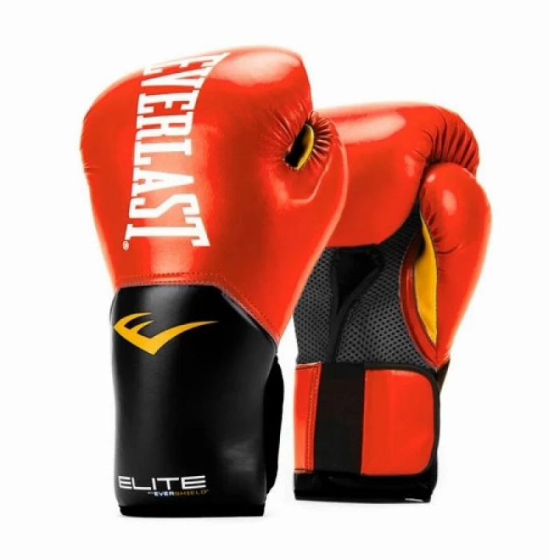 Orange Everlast Elite Unisex Training Gloves | 20871URQV