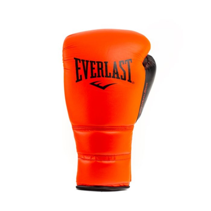 Orange Everlast Powerlock2 Pro Laced Training Unisex Boxing Gloves | 19543QNDS