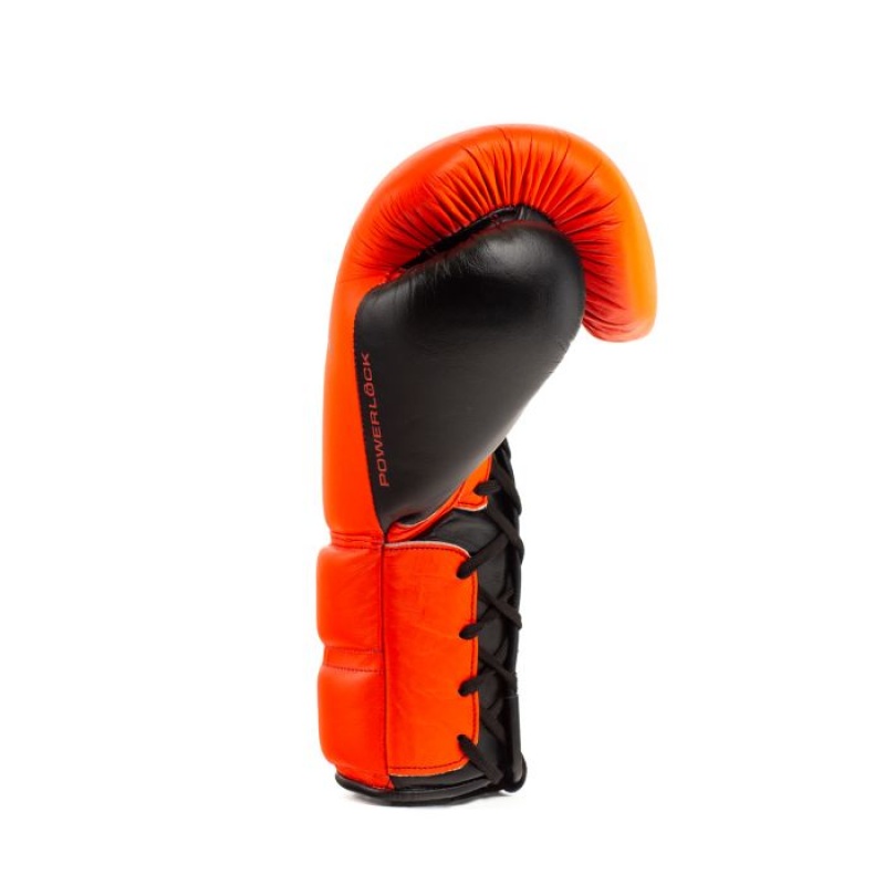 Orange Everlast Powerlock2 Pro Laced Training Unisex Boxing Gloves | 19543QNDS