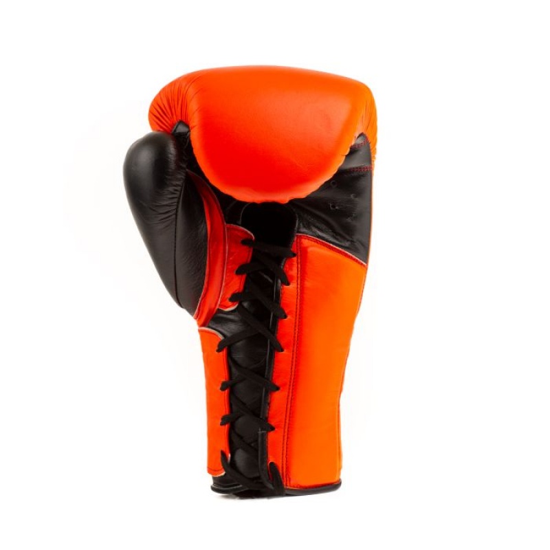 Orange Everlast Powerlock2 Pro Laced Training Unisex Boxing Gloves | 19543QNDS