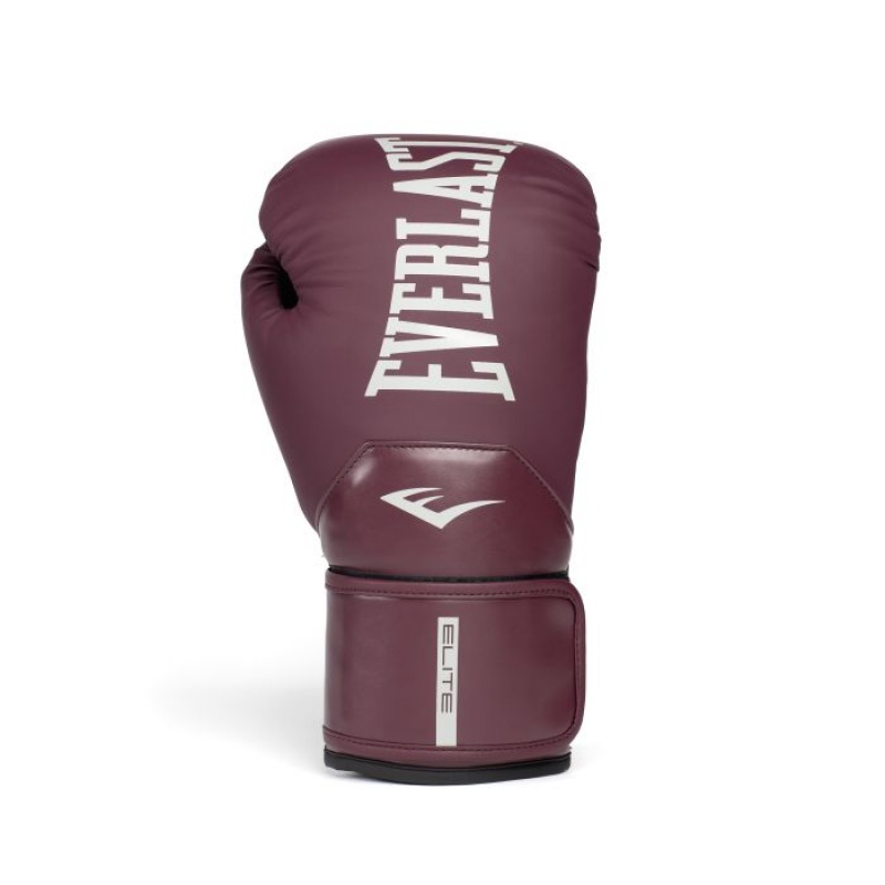 Purple Everlast Elite 2 Unisex Boxing Gloves | 76205PXYA