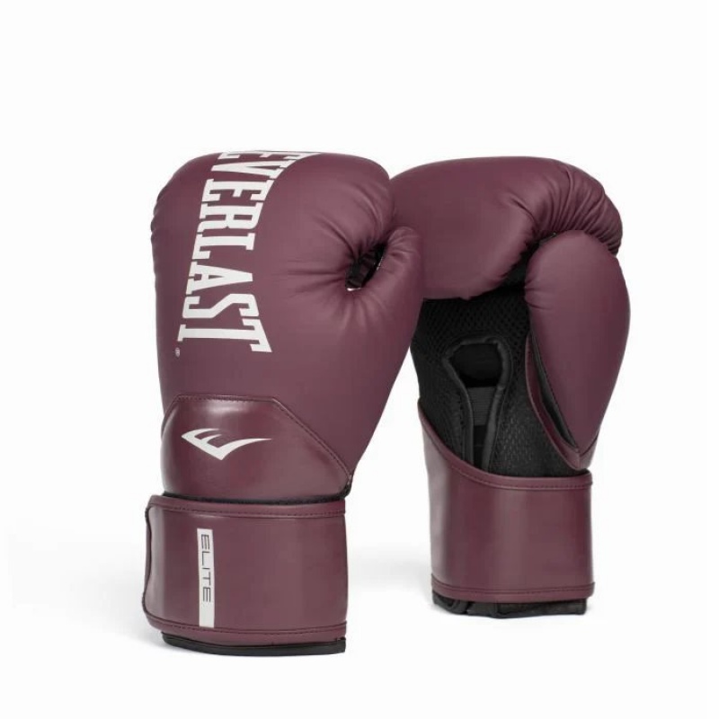 Purple Everlast Elite 2 Unisex Boxing Gloves | 76205PXYA