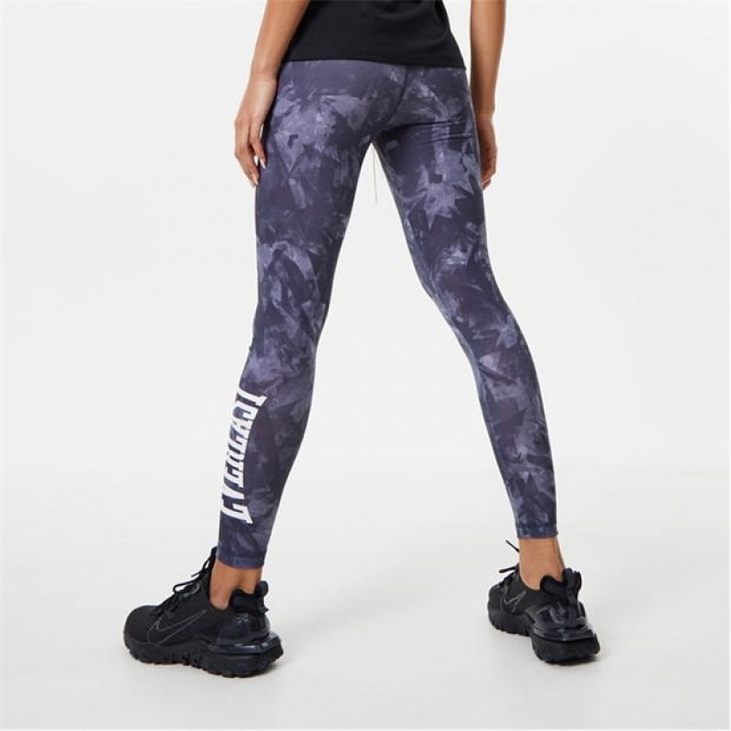 Purple Everlast Large Logo Women's Legging | 67438JNAC