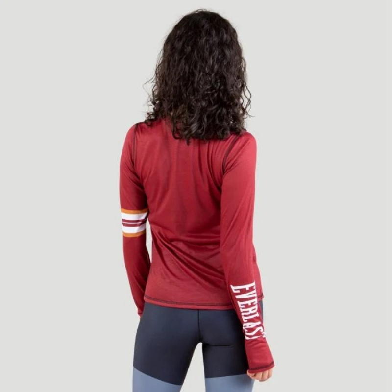 Red Everlast Colorplay Long Sleeve Women's T-Shirt | 95827HRFV