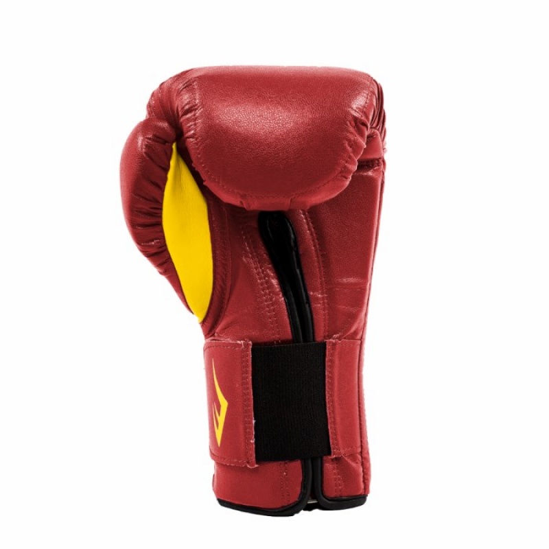 Red Everlast Elite Hook & Loop Training Unisex Boxing Gloves | 60279LMWV