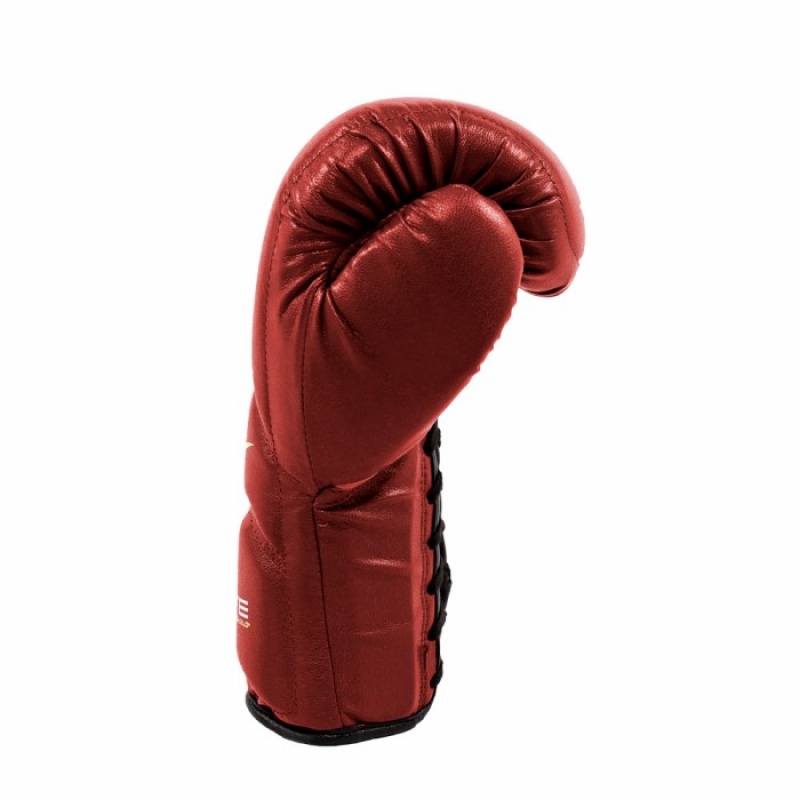 Red Everlast Elite Laced Training Unisex Boxing Gloves | 60835PIOV