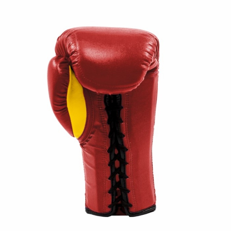 Red Everlast Elite Laced Training Unisex Boxing Gloves | 60835PIOV