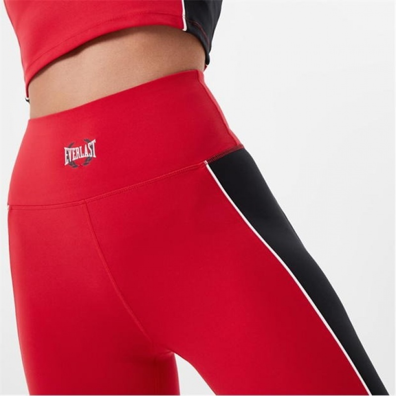 Red Everlast High Waist Panel Women's Legging | 28604MXLU