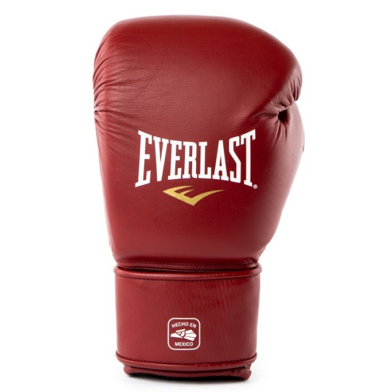 Red Everlast MX2 Pro Hook and Loop Unisex Training Gloves | 60529DAUR