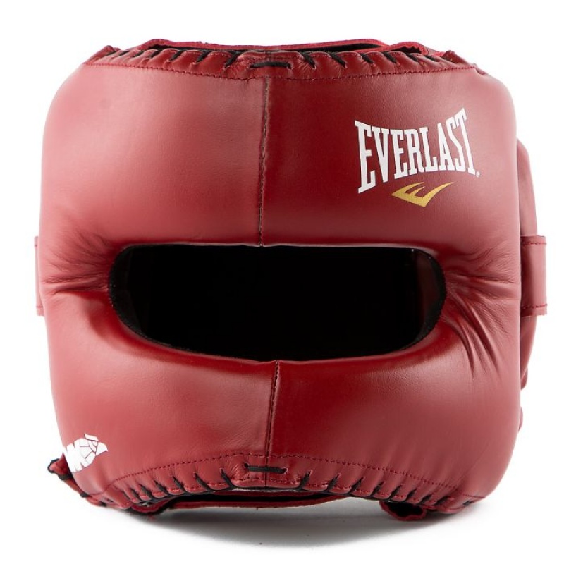 Red Everlast MX2 Pro Unisex Boxing Headgear | 43159ZPHI