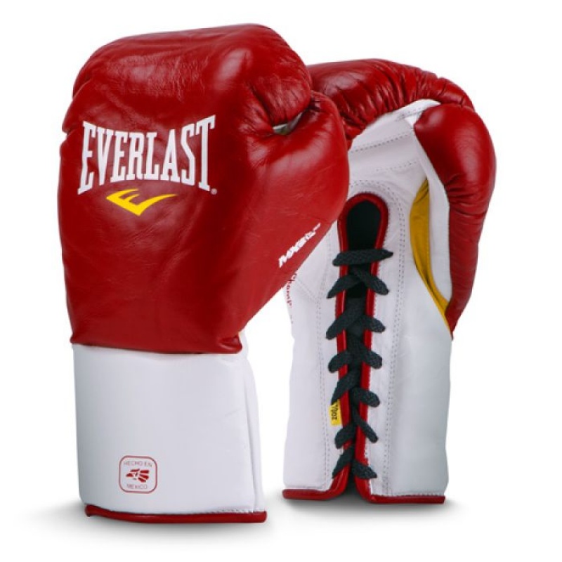 Red Everlast MX Professional Fight Unisex Boxing Gloves | 58941ZOLJ