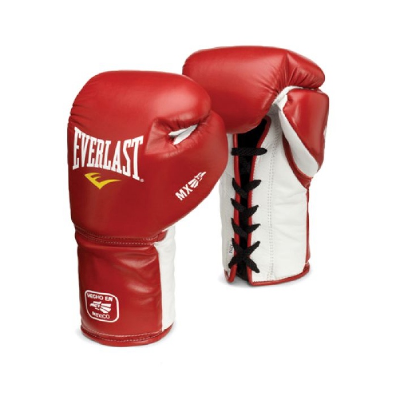 Red Everlast MX Training Unisex Boxing Gloves | 35210XEGF