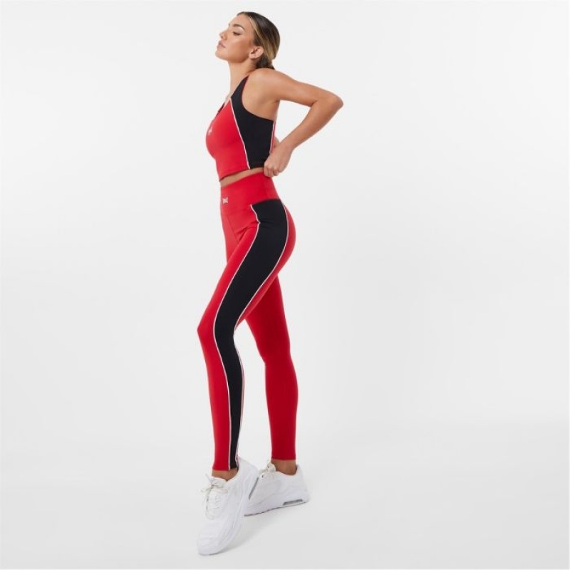 Red Everlast Paneled Women's Legging | 38471RHGT