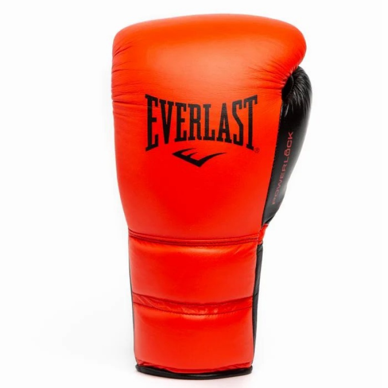 Red Everlast Powerlock2 Pro Fight Unisex Boxing Gloves | 67419JXNT