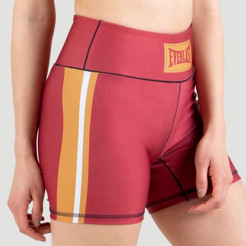 Red Gold Everlast Colorplay Training Women's Shorts | 87153VCGK