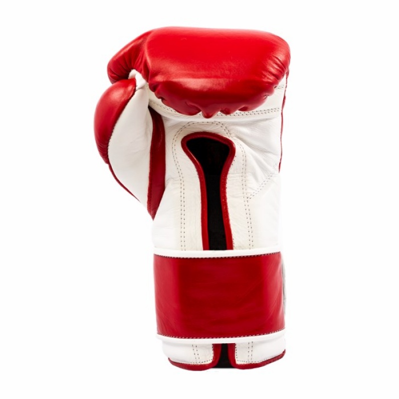 Red White Everlast MX Hook & Loop Training Unisex Boxing Gloves | 20345YAOF