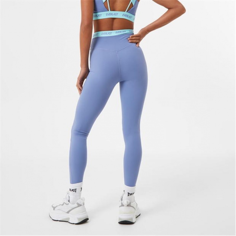 Shark Blue Everlast Micro Tape Women's Legging | 68342IYFG