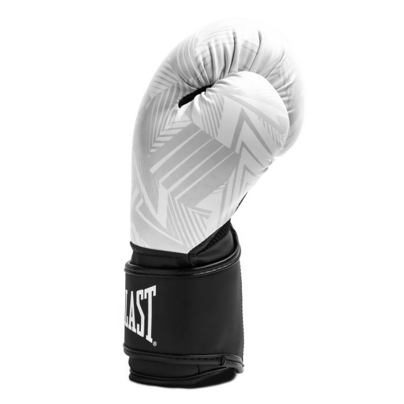 White Black Everlast Spark Training Unisex Boxing Gloves | 71503PJXD