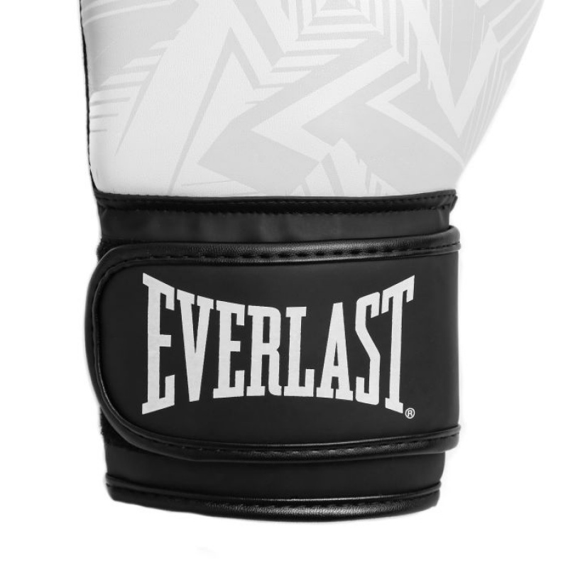 White Black Everlast Spark Training Unisex Boxing Gloves | 71503PJXD