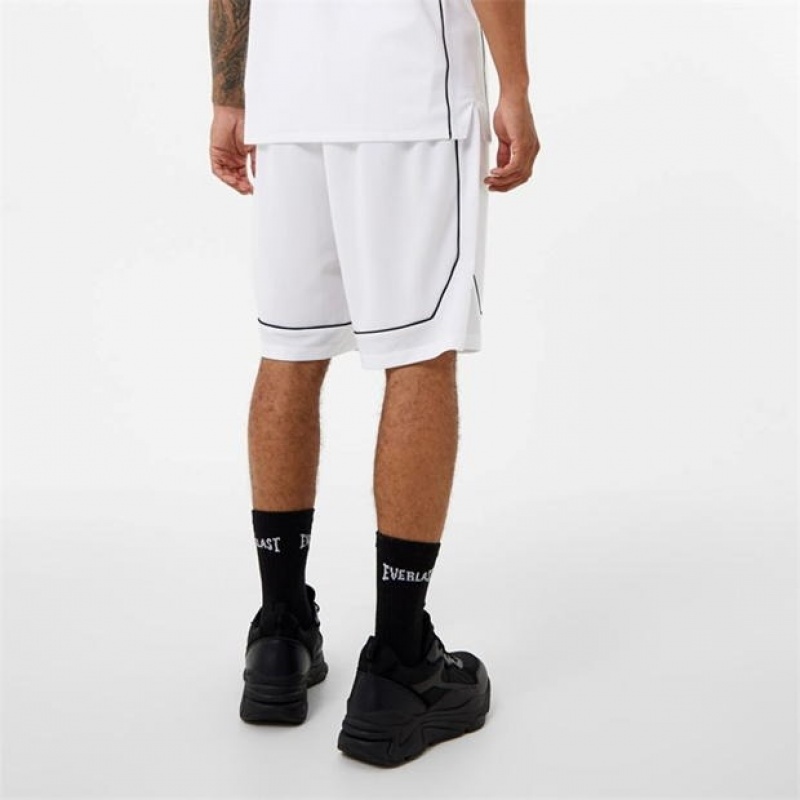 White Everlast Basketball Men's Shorts | 26314KWUH