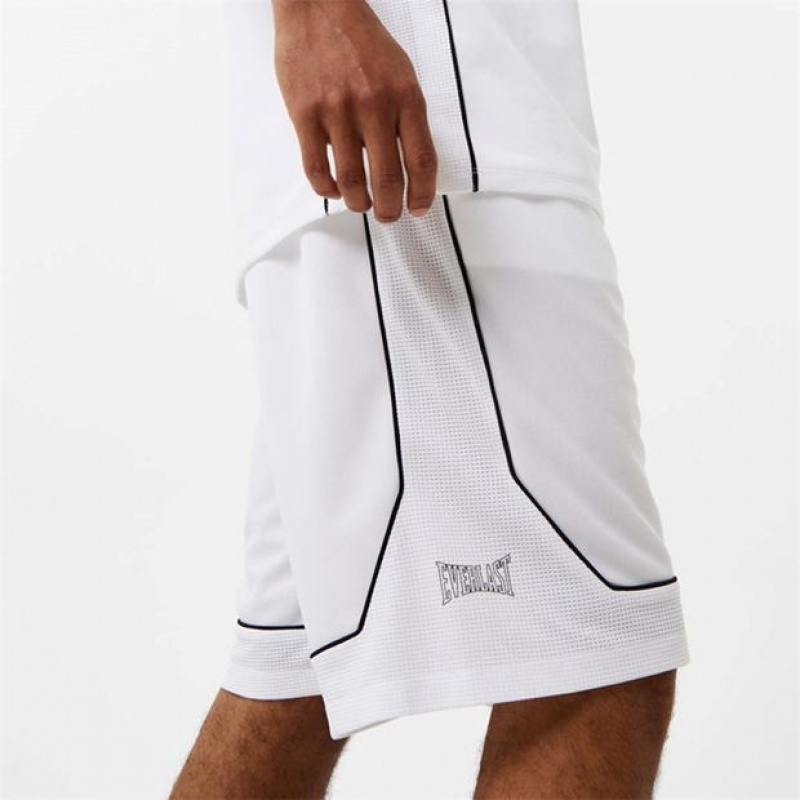 White Everlast Basketball Men's Shorts | 26314KWUH