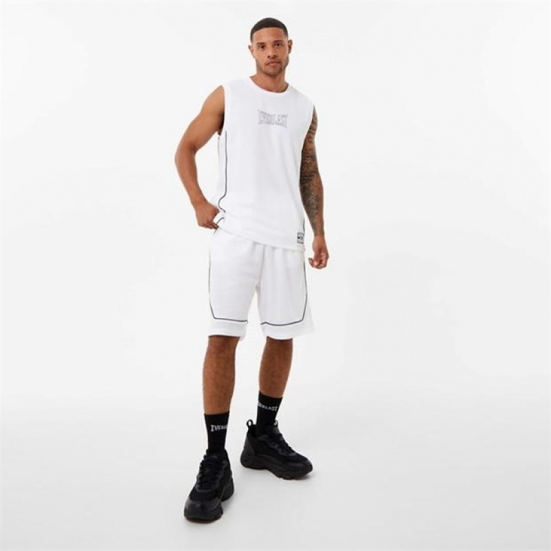 White Everlast Basketball Men's Shorts | 26314KWUH