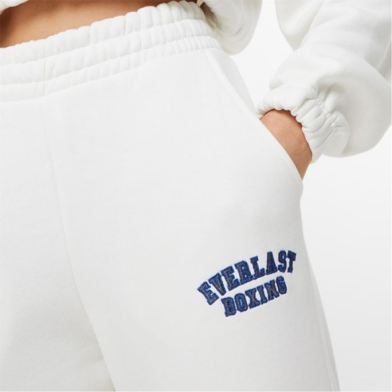 White Everlast Boxing Women's Sweatpants & Joggers | 96205GSJB