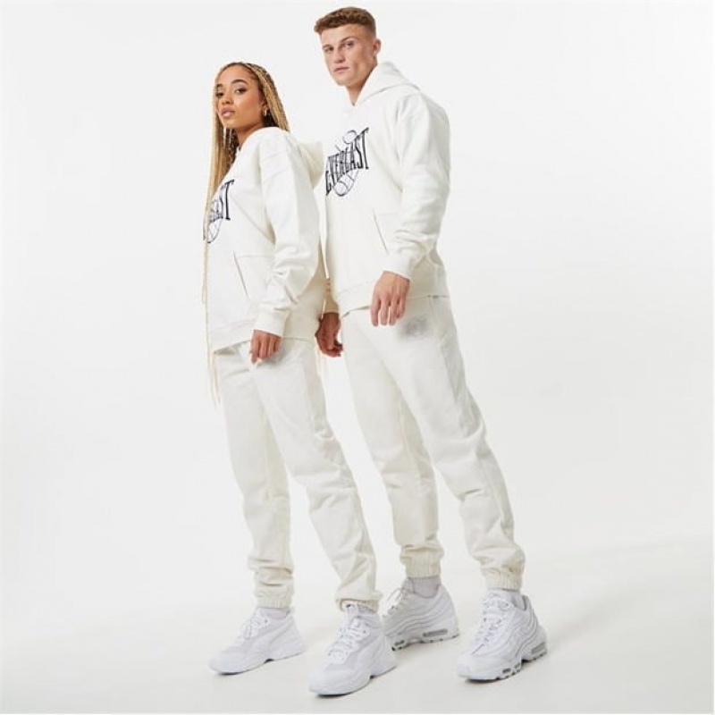 White Everlast Contrast Women's Sweatpants & Joggers | 26019NHZP