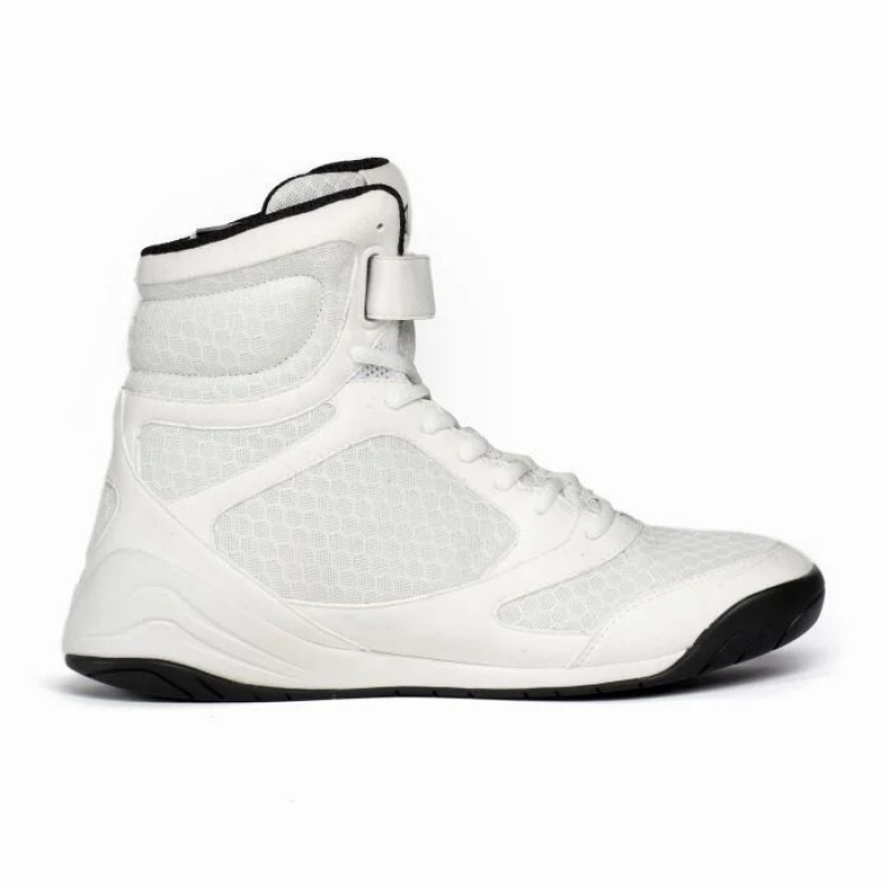 White Everlast Elite 2 Men's Boxing Shoes | 07869FSIN