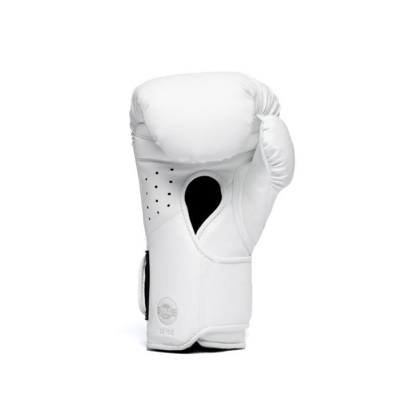 White Everlast Elite 2 Pro Training-Hook and Loop Unisex Boxing Gloves | 10938ITNQ