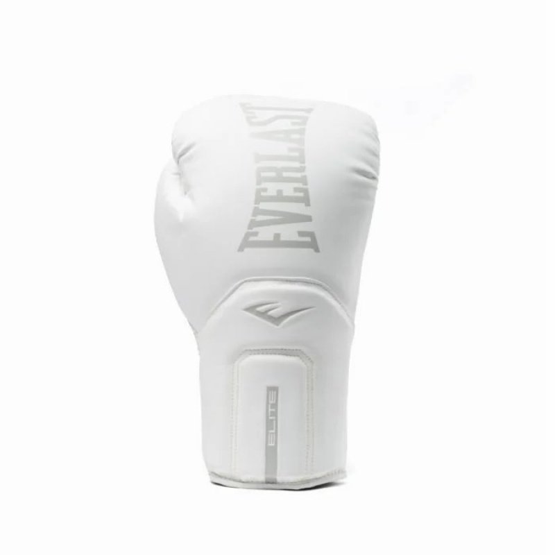 White Everlast Elite 2 Pro Unisex Training Gloves | 70163KARH