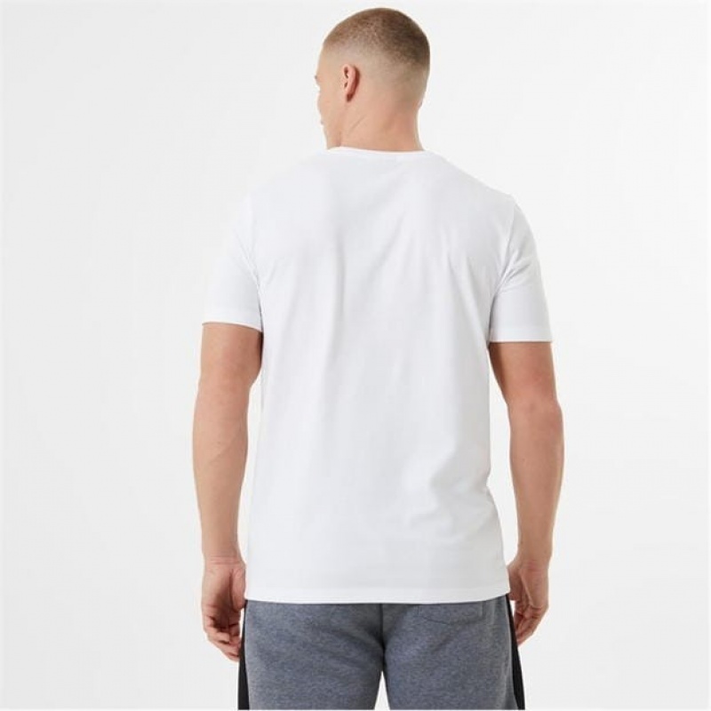 White Everlast Laurel Elite2 Men's T-Shirt | 21570PMQH