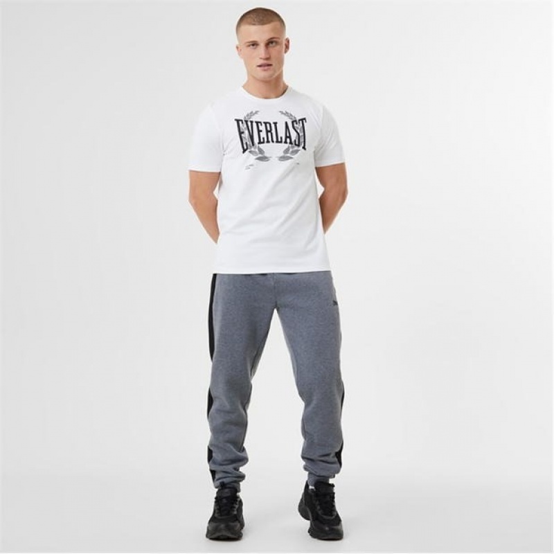 White Everlast Laurel Elite2 Men's T-Shirt | 21570PMQH