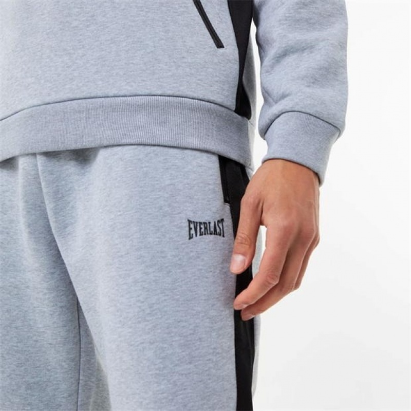 White Everlast Premium Closed Hem Men's Sweatpants & Joggers | 38095RVDE