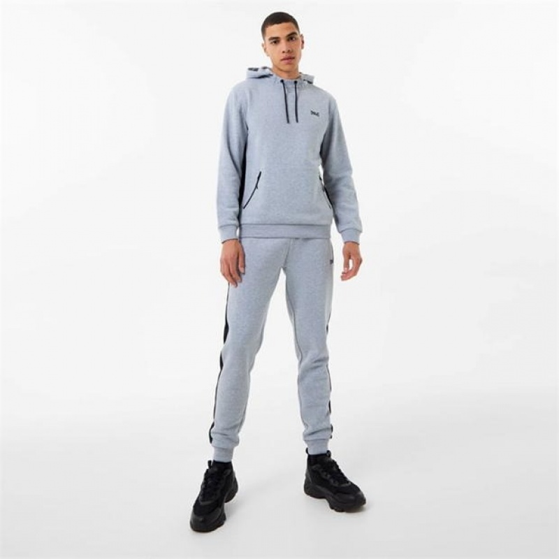 White Everlast Premium Closed Hem Men's Sweatpants & Joggers | 38095RVDE