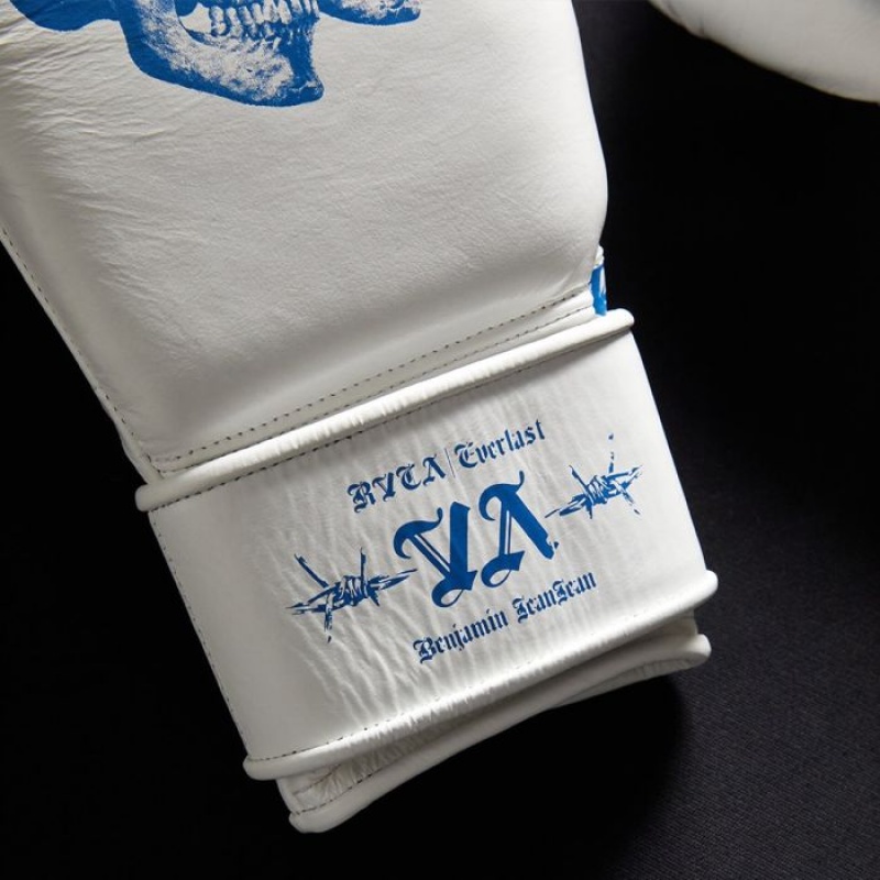 White Everlast RVCA X Benjamin Jeanjean MIM Unisex Boxing Gloves | 02714ZQBO