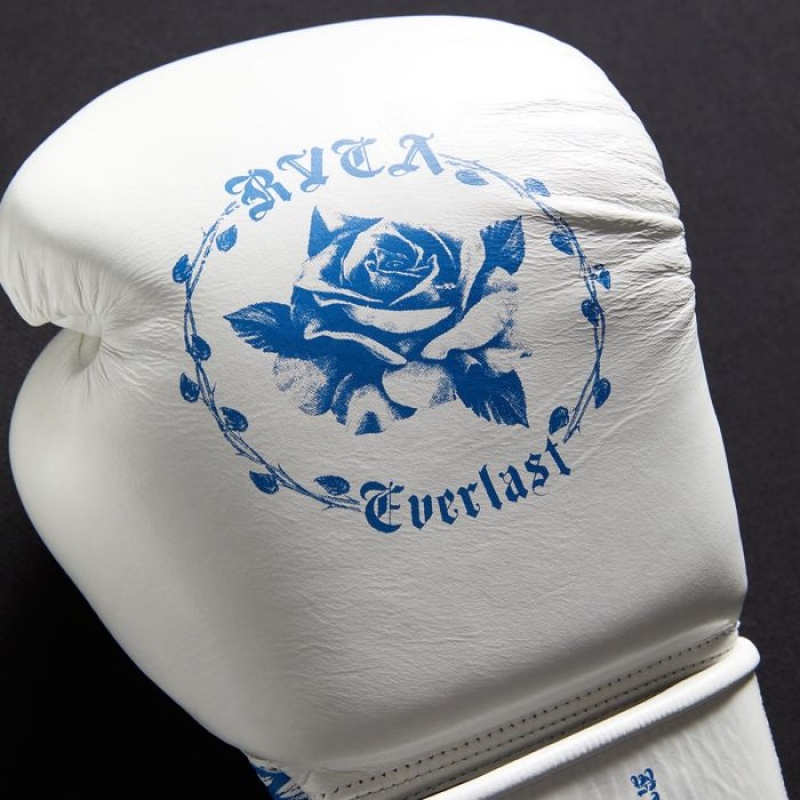 White Everlast RVCA X Benjamin Jeanjean MIM Unisex Boxing Gloves | 02714ZQBO