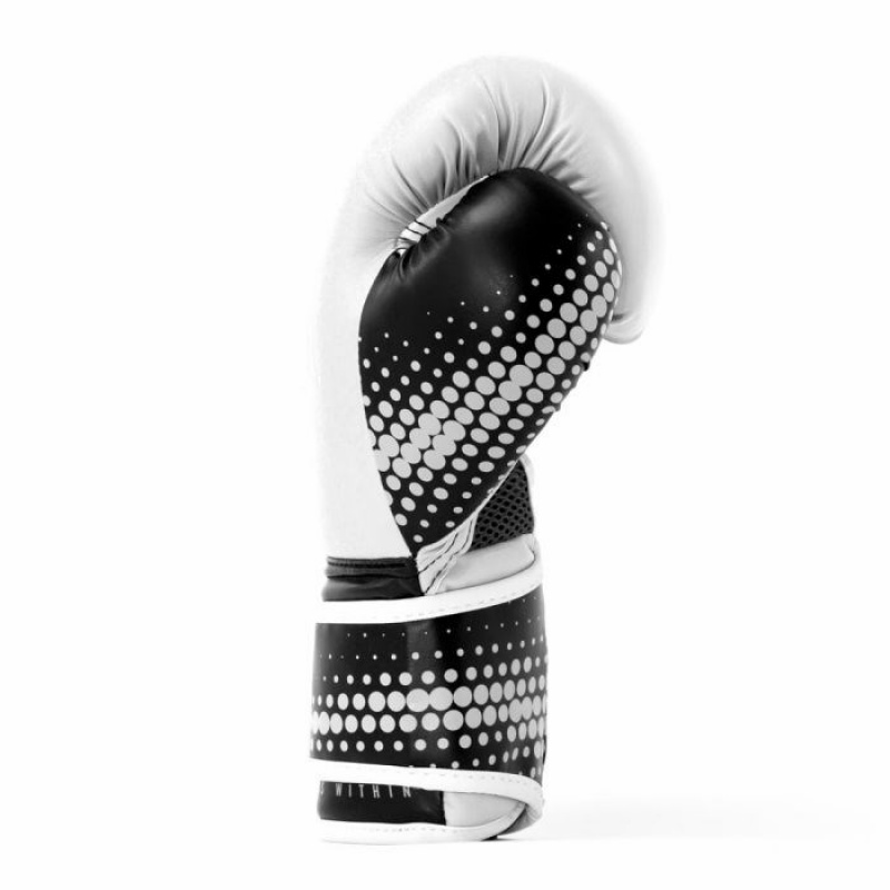 White Everlast Spark Training Unisex Boxing Gloves | 83765RWLJ