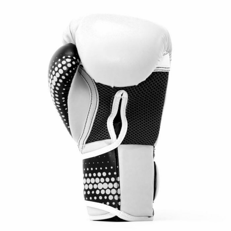 White Everlast Spark Training Unisex Boxing Gloves | 83765RWLJ