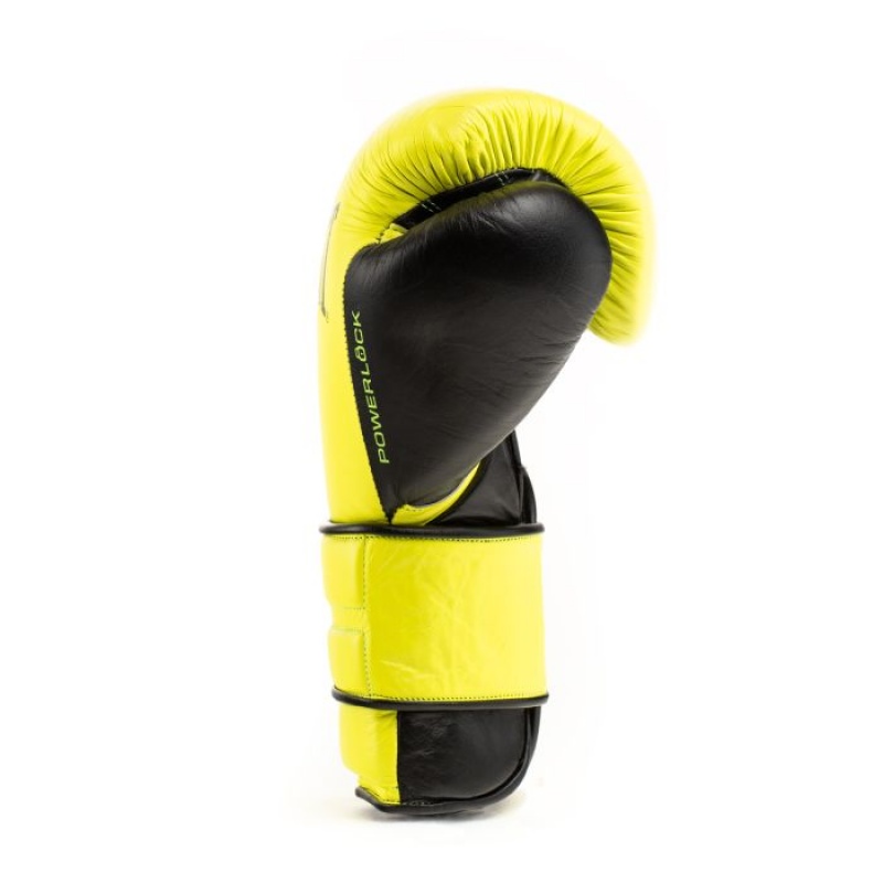 Yellow Everlast Powerlock2 Pro Hook & Loop Unisex Training Gloves | 43581YZTU