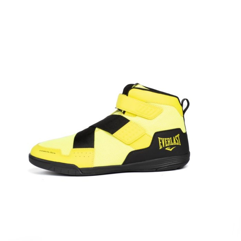 Yellow Everlast Powerlock X-Trainer Men\'s Boxing Shoes | 90742NKWO